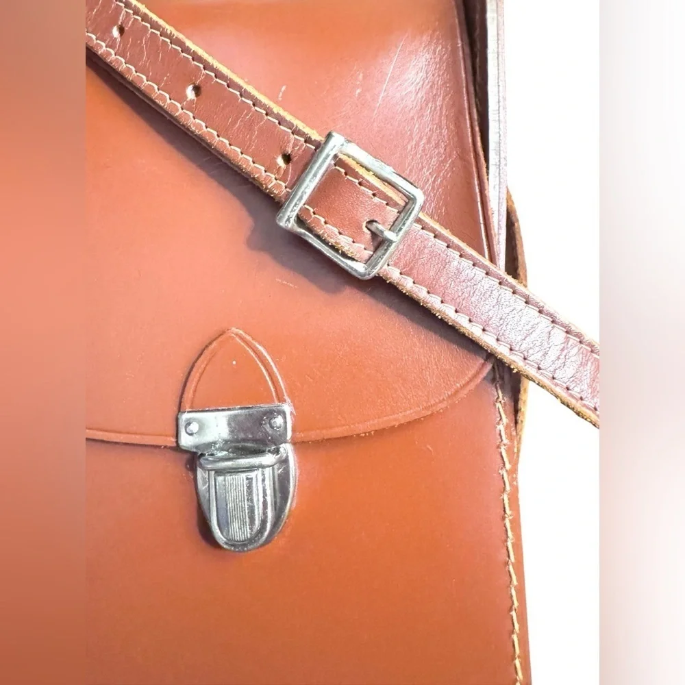 Vintage Homa Leather Camera Bag, Crossbody Purse, English Leather, Brown